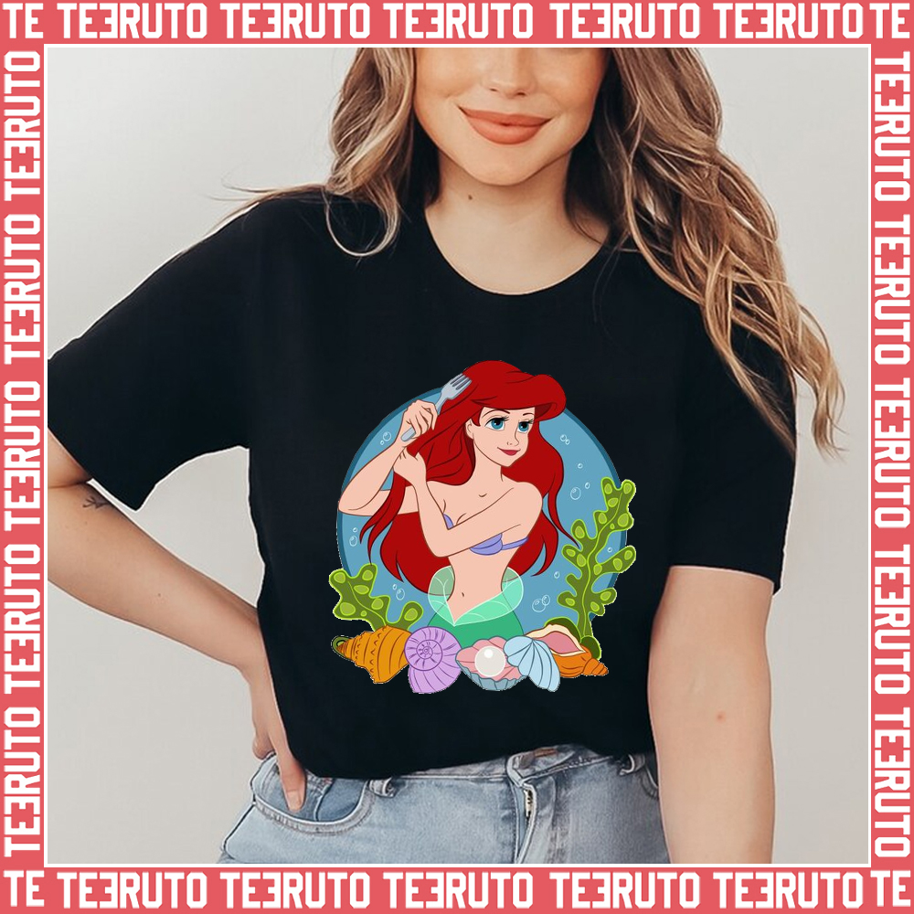 Ariel With The Fork Little Mermaid Unisex T-Shirt - Teeruto