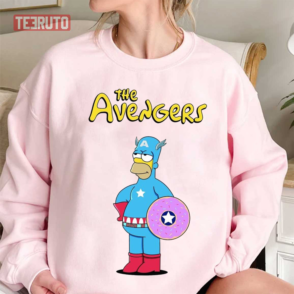 Avengers Captain Homer America The Simpsons Unisex Sweatshirt