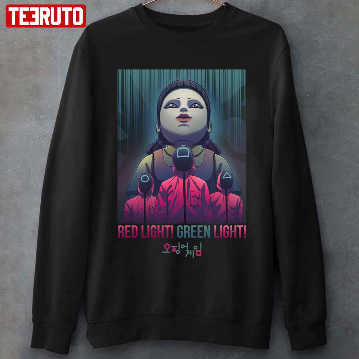 Awesome Squid Game Doll Red Light Green Light Masked Guards Unisex Sweatshirt