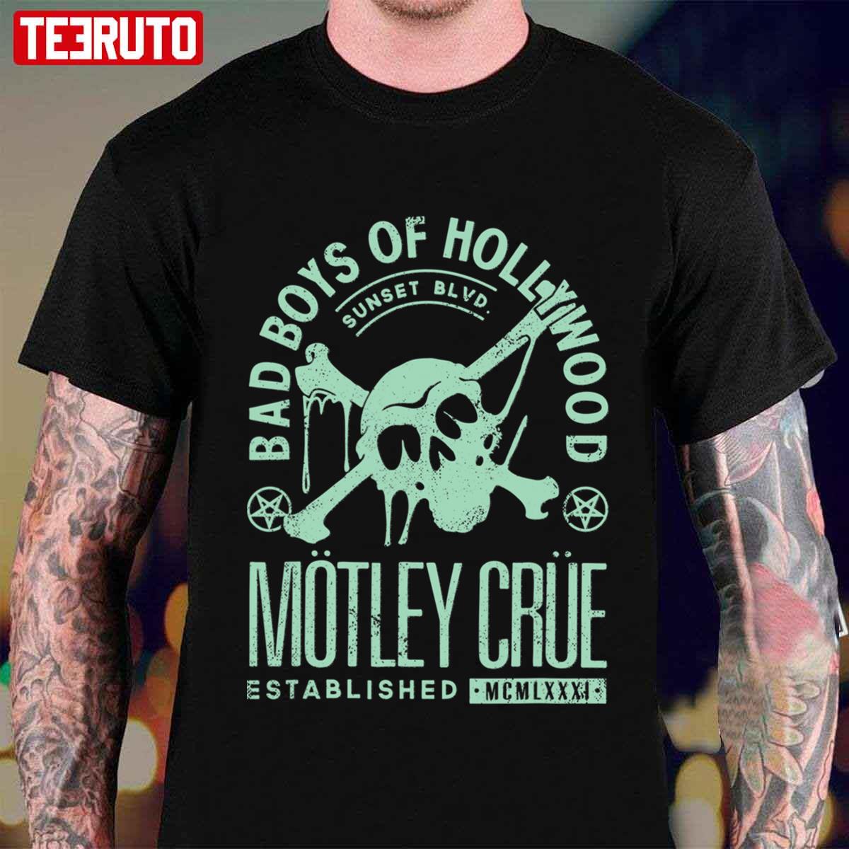 Bad Boys Of Hollywood Skull Mötley Crüe Unisex T-Shirt