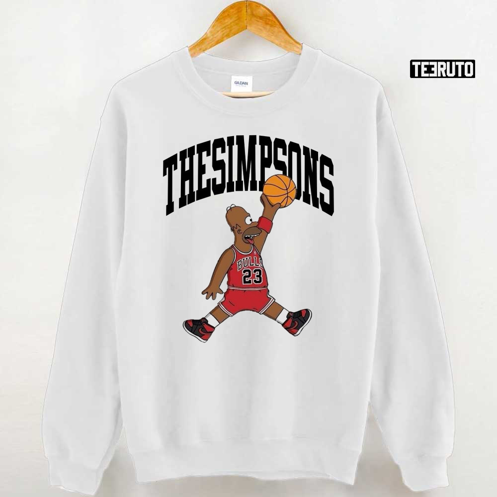 Basketball The Simpsons Jordan Logo Parody Unisex Sweatshirt