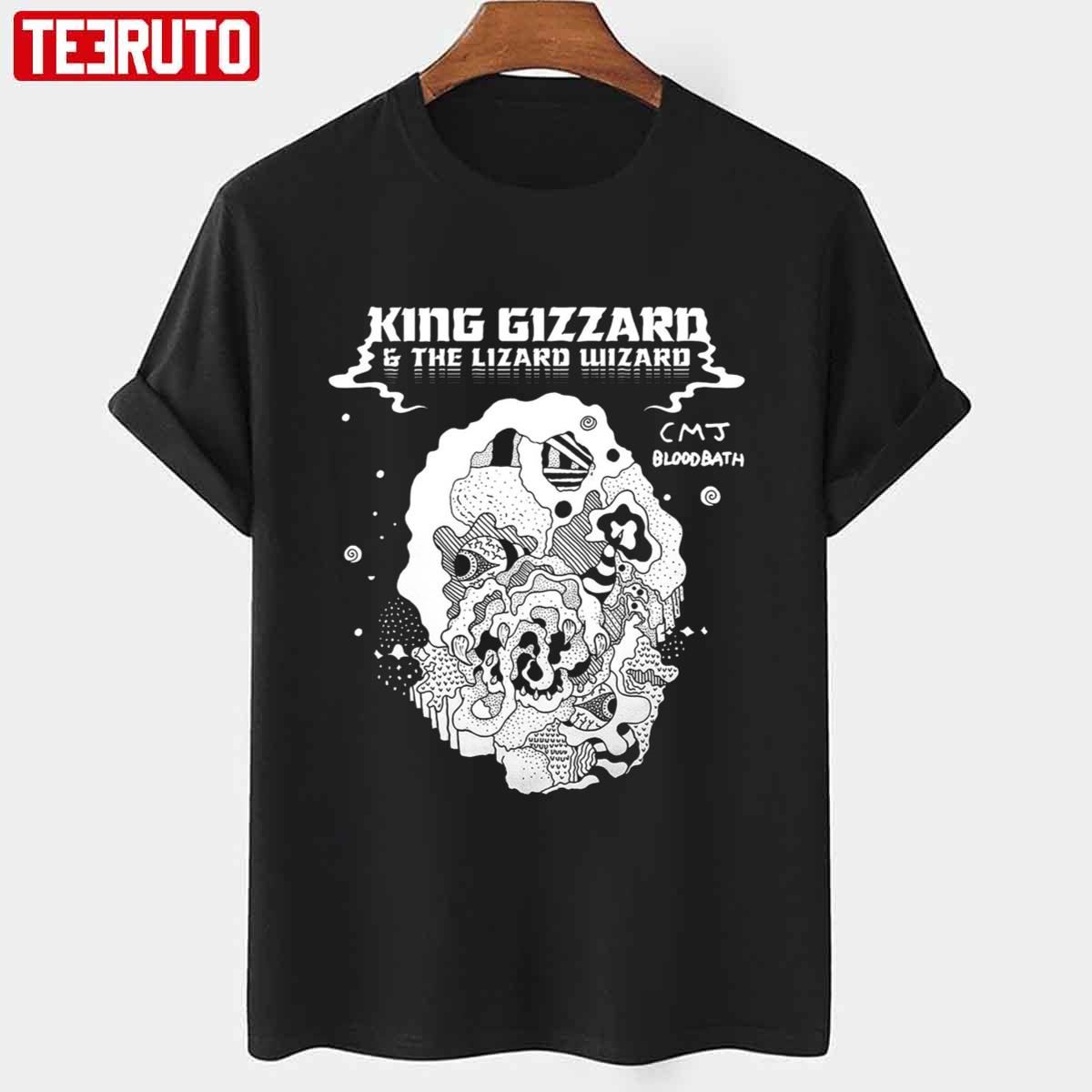 Black And White Artwork King Gizzard And Lizard Wizard Unisex T-Shirt