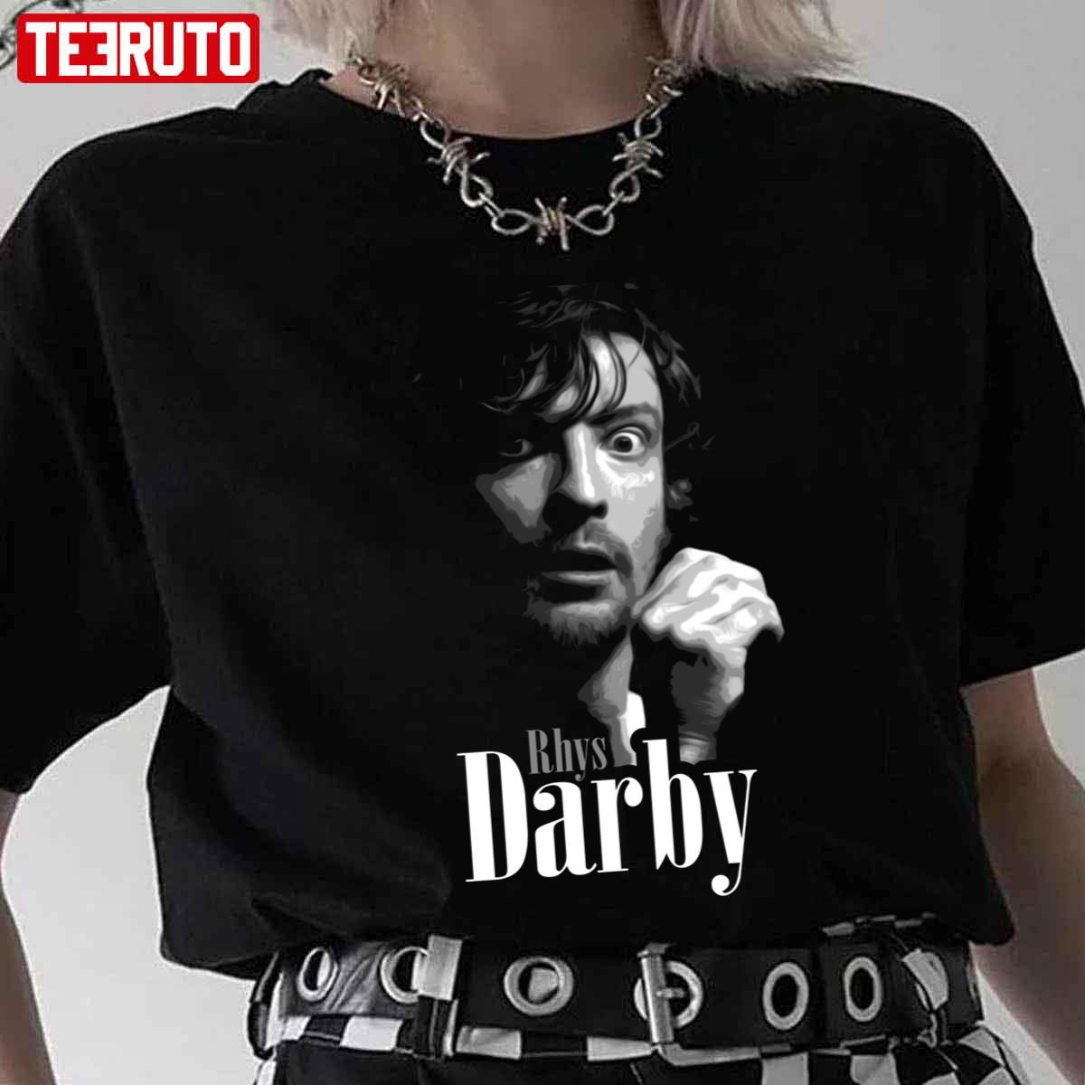 Black And White Portrait Rhys Darby Unisex T-Shirt