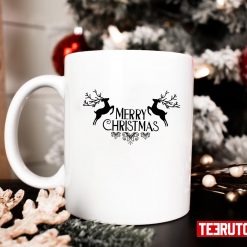 Black Art Reindeers Merry Christmas 11 oz Ceramic