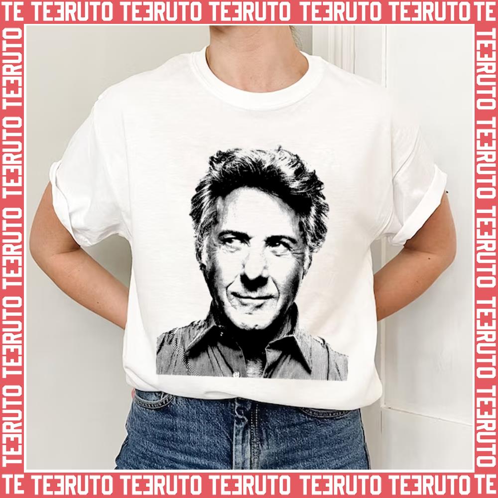 Black & White Portrait Linocut Of Dustin Hoffman Unisex T-Shirt
