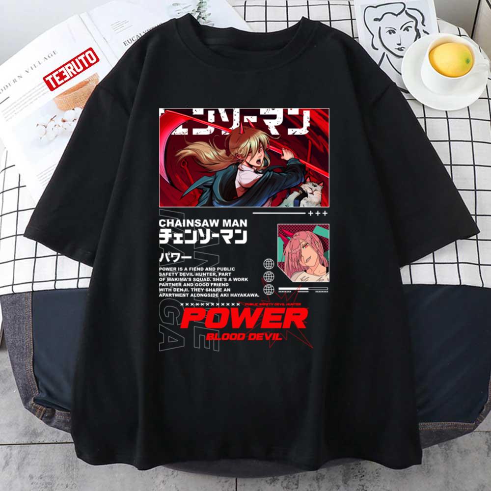 Power Blood Devil Black Tee, Official Apparel & Accessories, Atsuko - Chainsaw  Man