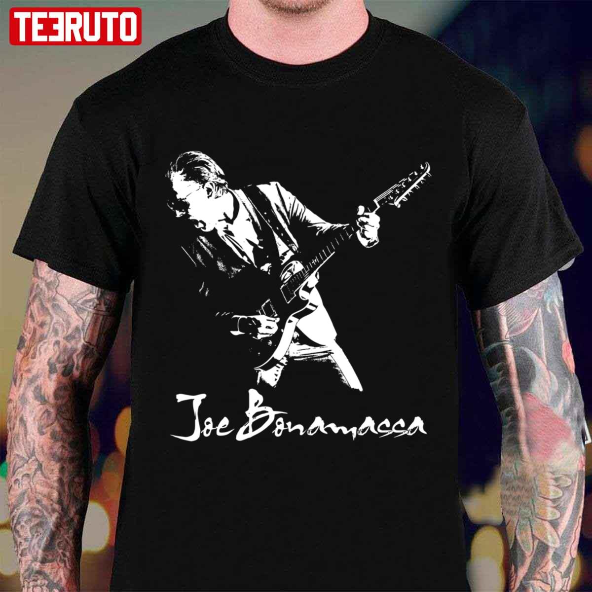 Blues Rock Guitarist Joe Bonamassa Retro Vintage Art Unisex T-Shirt