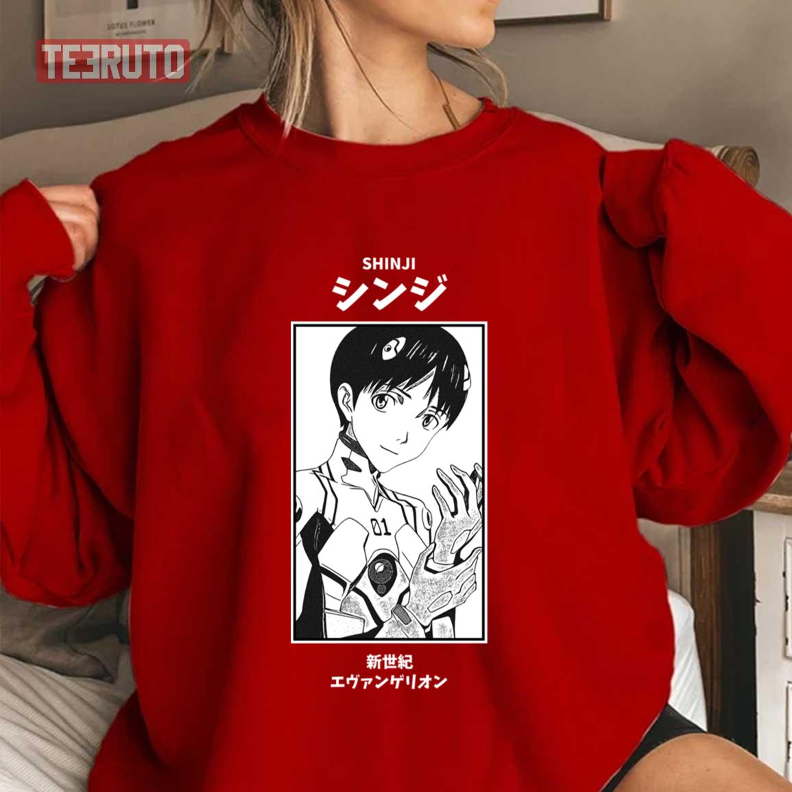 BnW Shinji Ikari Neon Genesis Evangelion Unisex Sweatshirt