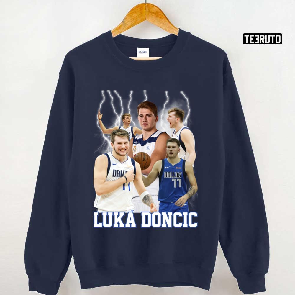 Bootleg Vintage 90s Luka Doncic Dallas Basketball Team Unisex Sweatshirt
