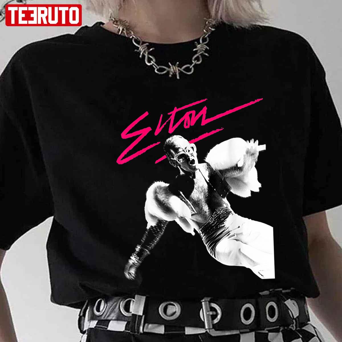 Brush Elton John Legend Greatest Retro Graphic Unisex T-Shirt