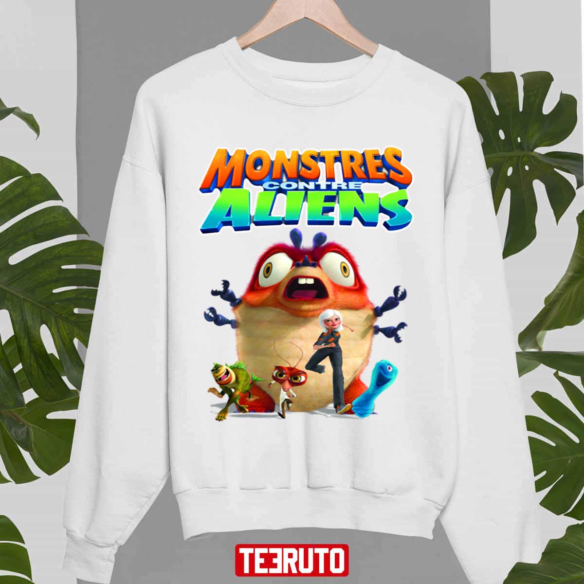 Cartoon Monsters Vs. Aliens Unisex Sweatshirt