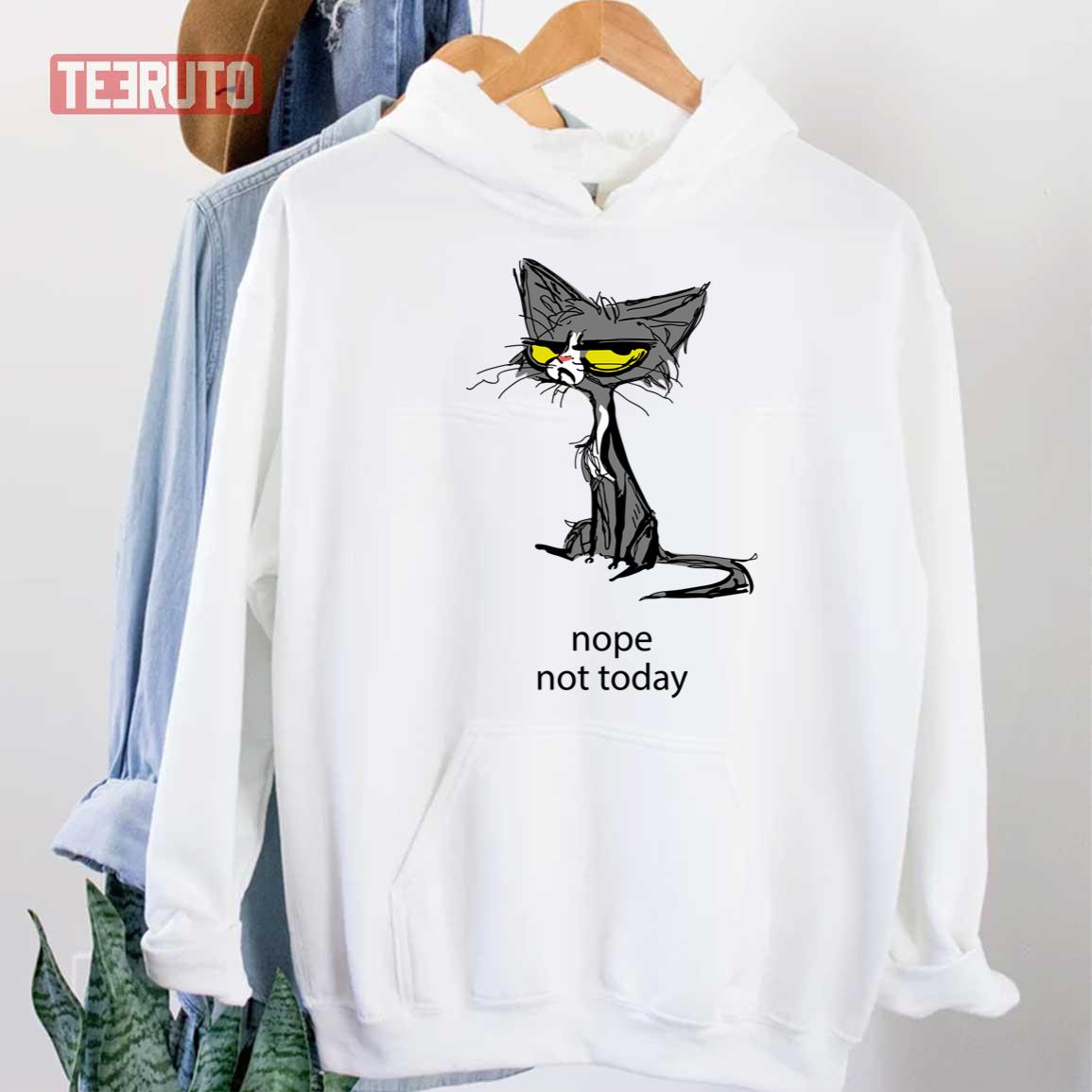 Cat Not In The Mood Not Today Unisex Hoodie