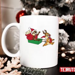 Chip And Dale On A Christmas Sleigh Christmas Design Xmas 11 oz Ceramic