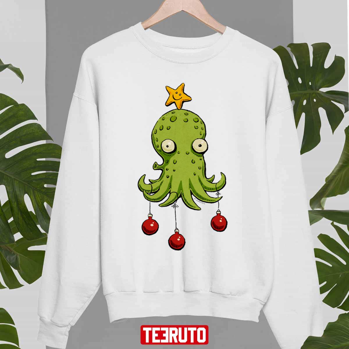 Christmas Cephalopod Octopus Unisex Sweatshirt