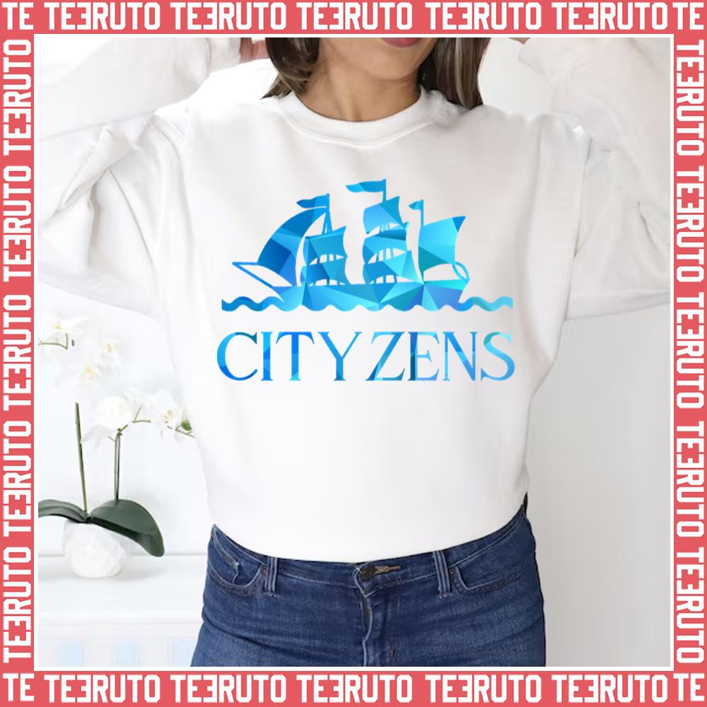 Cityzens Geo Blue Manchester City Ship Unisex Sweatshirt