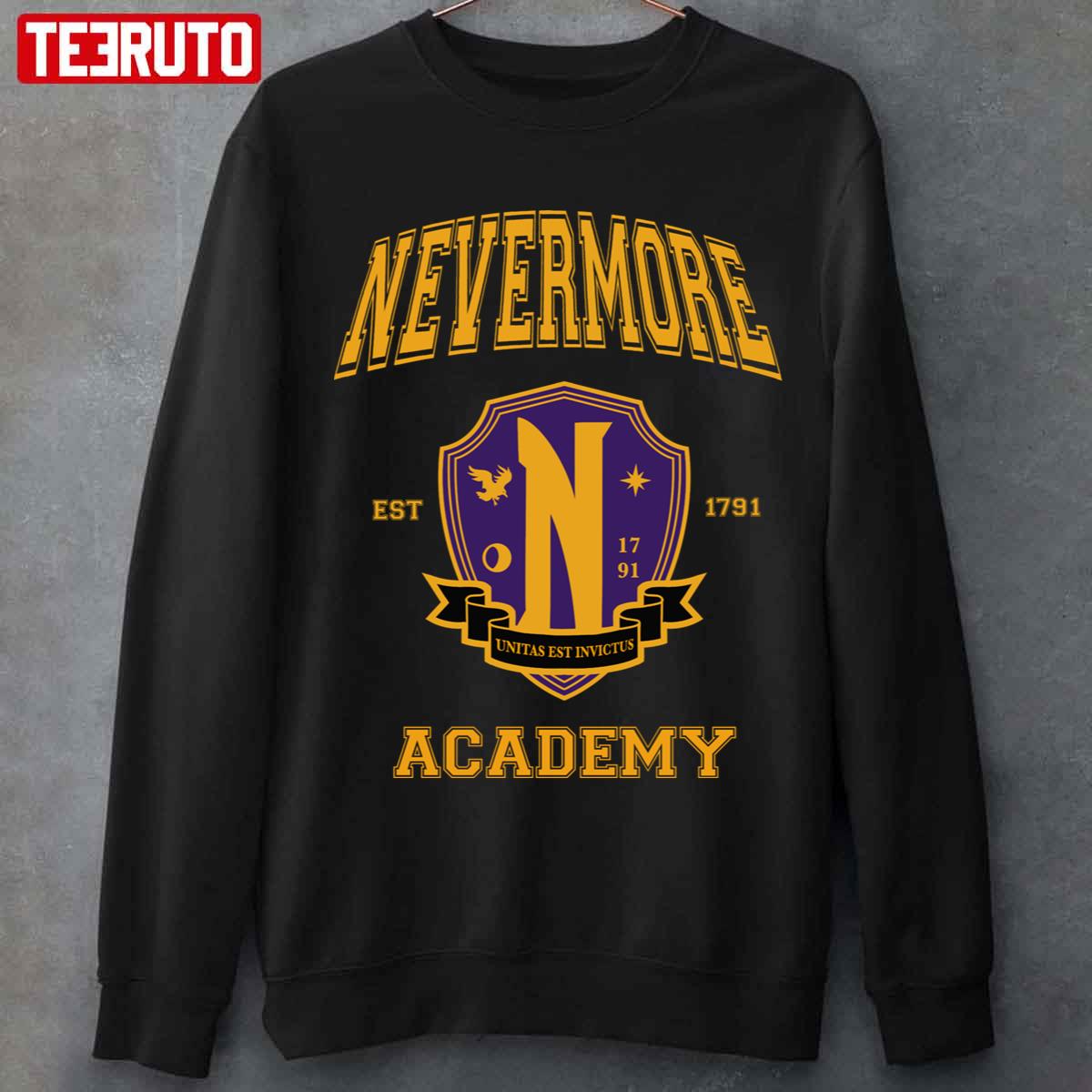 Colored Nevermore Academy Wednesday Addams Unisex Sweatshirt
