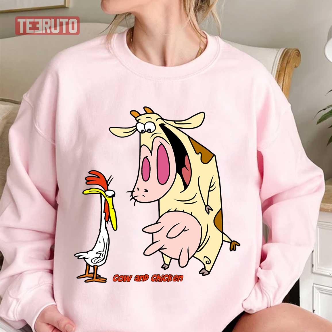 Cow And Chicken Funny Design Unisex Sweatshirt