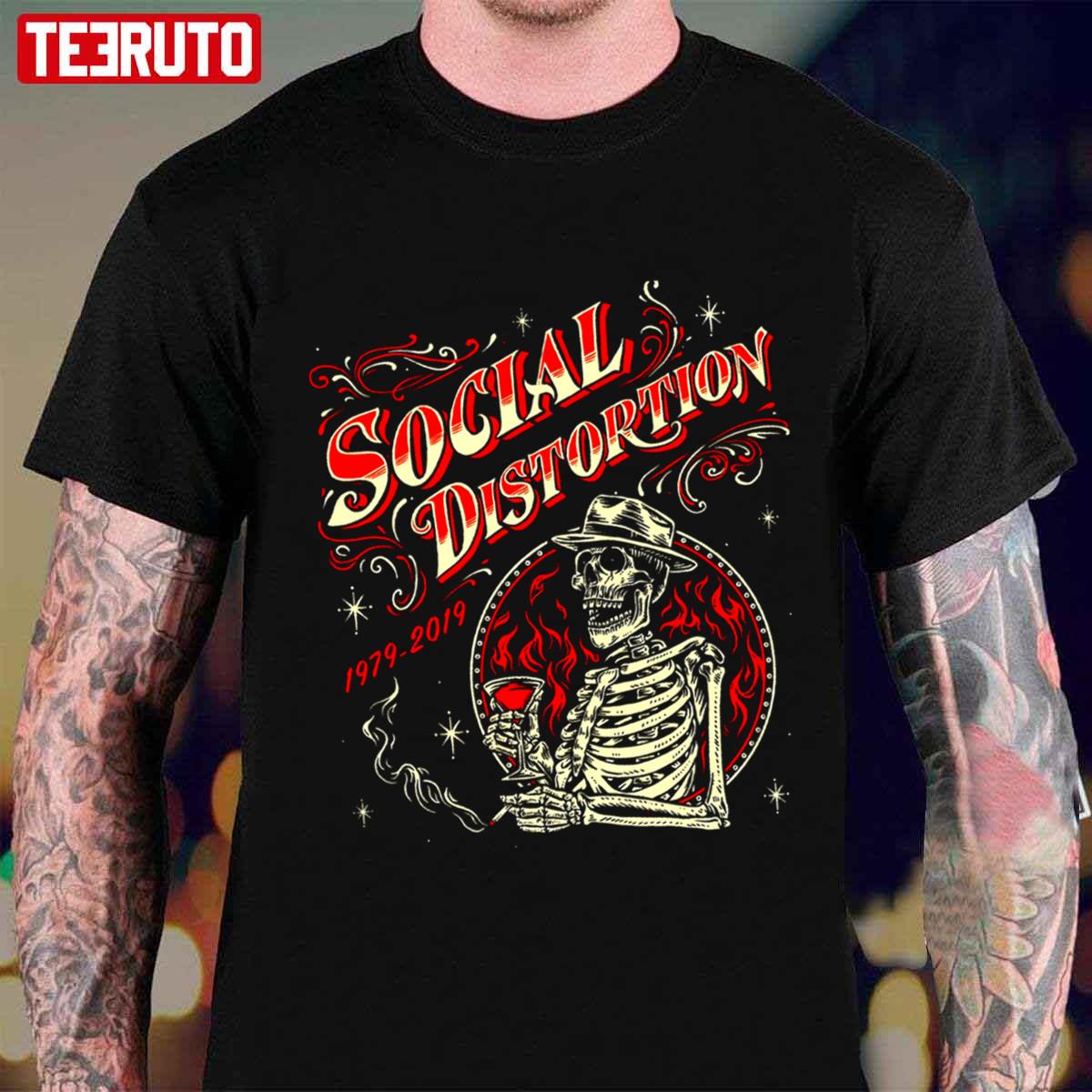 Cowpunk Punk Rock Social Distortion Band Music 1979 2019 Unisex T-Shirt