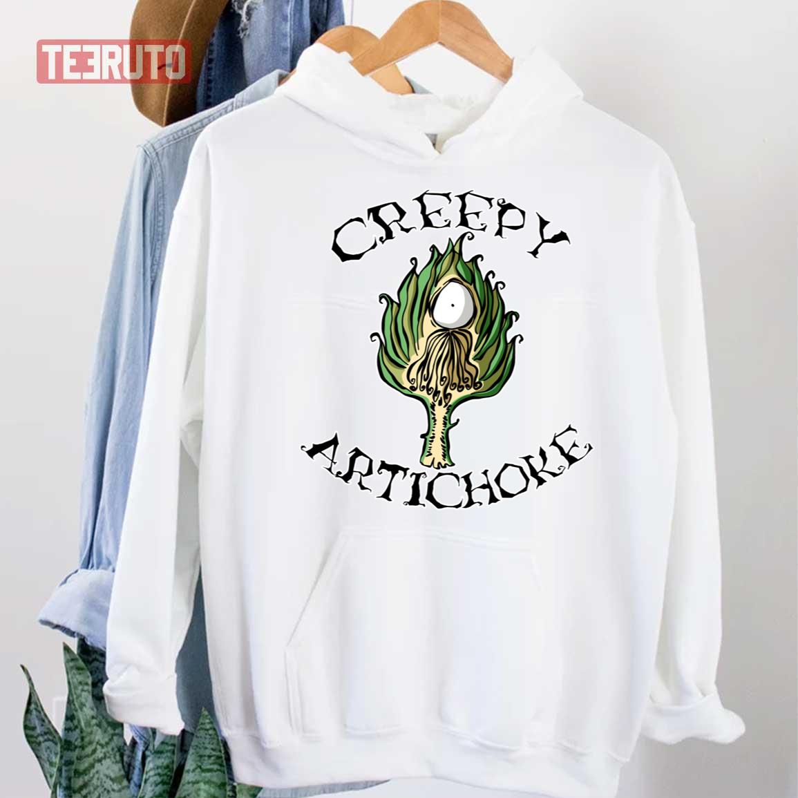 Creepy Artichoke Funny Design Unisex Hoodie