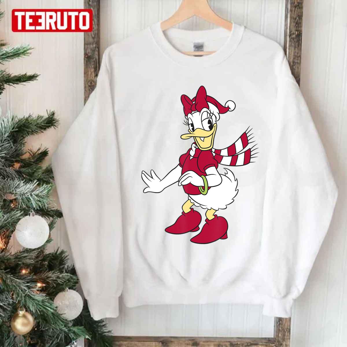 Daisy Duck Christmas Portrait Unisex Sweatshirt