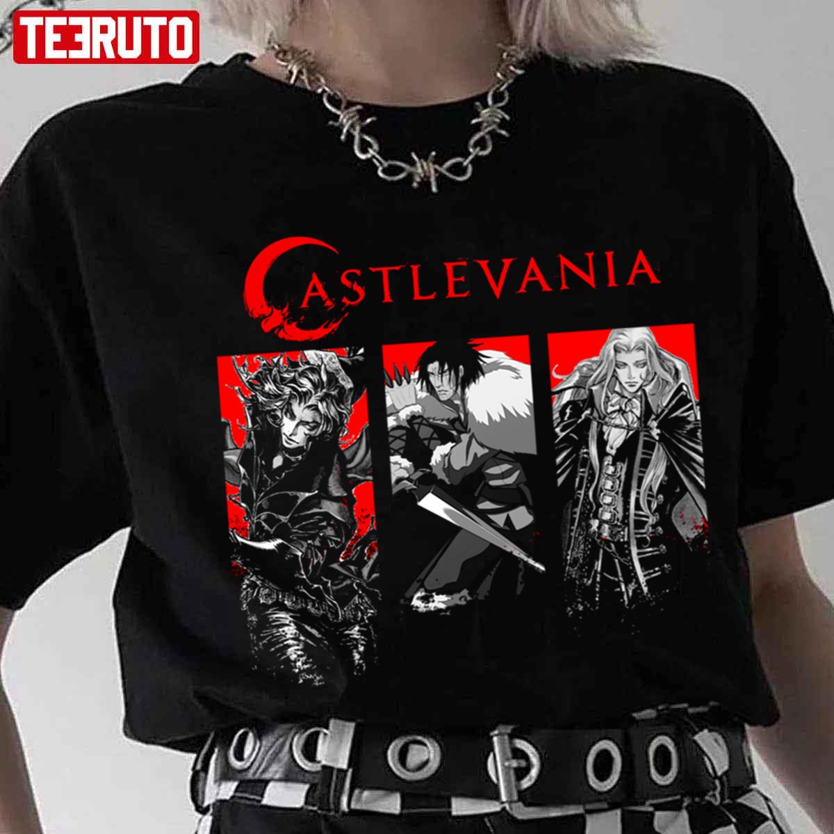 Dracula Trevor Belmont Alucard Castlevania Anime Unisex T-Shirt - Teeruto