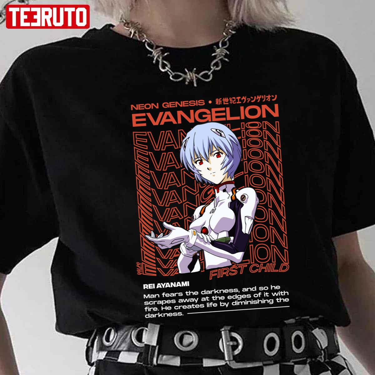 Evangelion Aesthetic Rei Ayanami Unisex T-Shirt - Teeruto