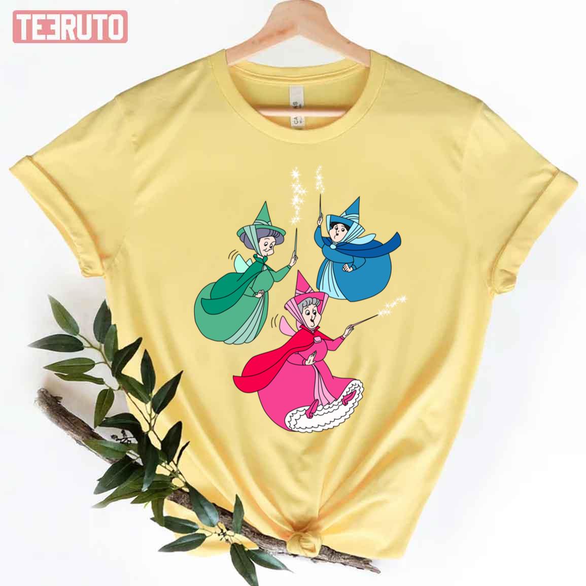 Fairy Godmothers Cartoon Design Sleeping Beauty Unisex T-Shirt