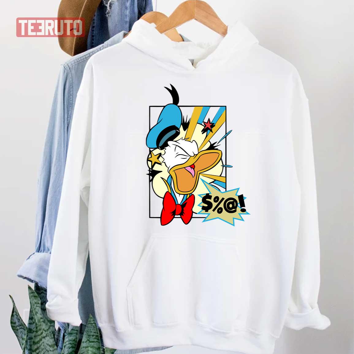 Funny Gift For Movie Donald Duck Angry Unisex Hoodie