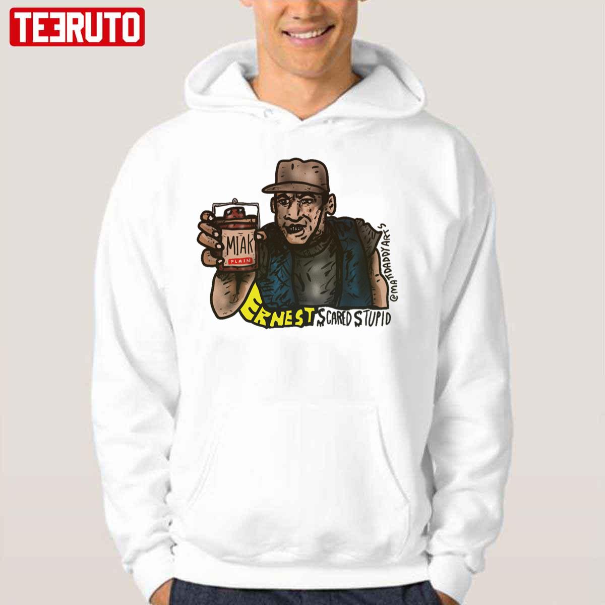 Funny Meme From Ernest Saves Christmas Ernest Scared Stupid Unisex Hoodie