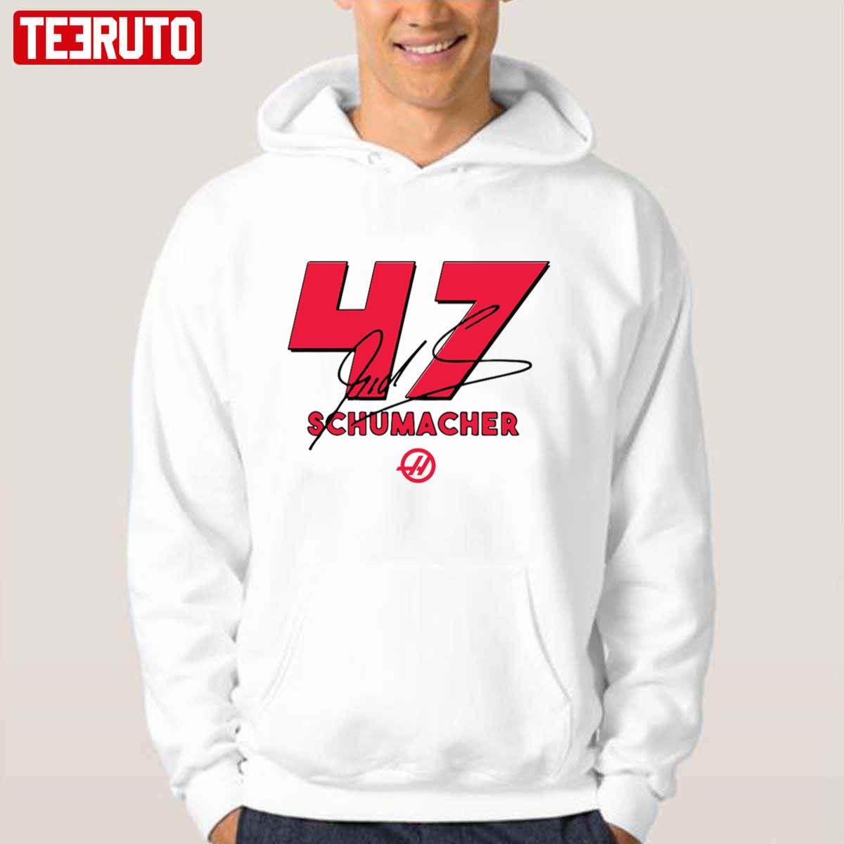 German Racing Driver Mick Schumacher 47 Signature Unisex Hoodie - Teeruto