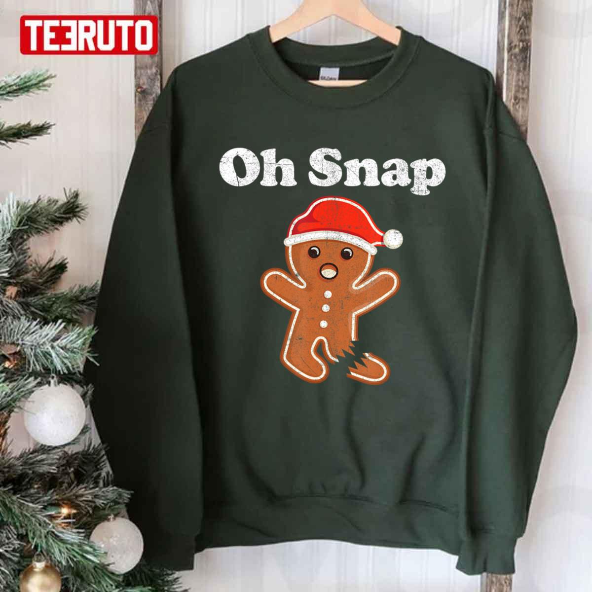 Gingerbread Man Oh Snap Christmas Cookie Costume Unisex T-shirt - Teeruto