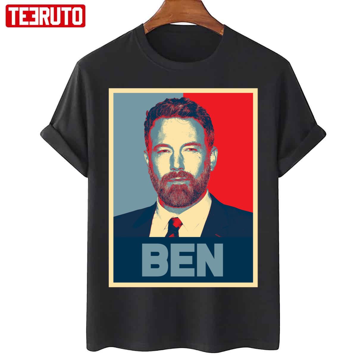 Graphic Portrait Ben Affleck Unisex T-Shirt - Teeruto