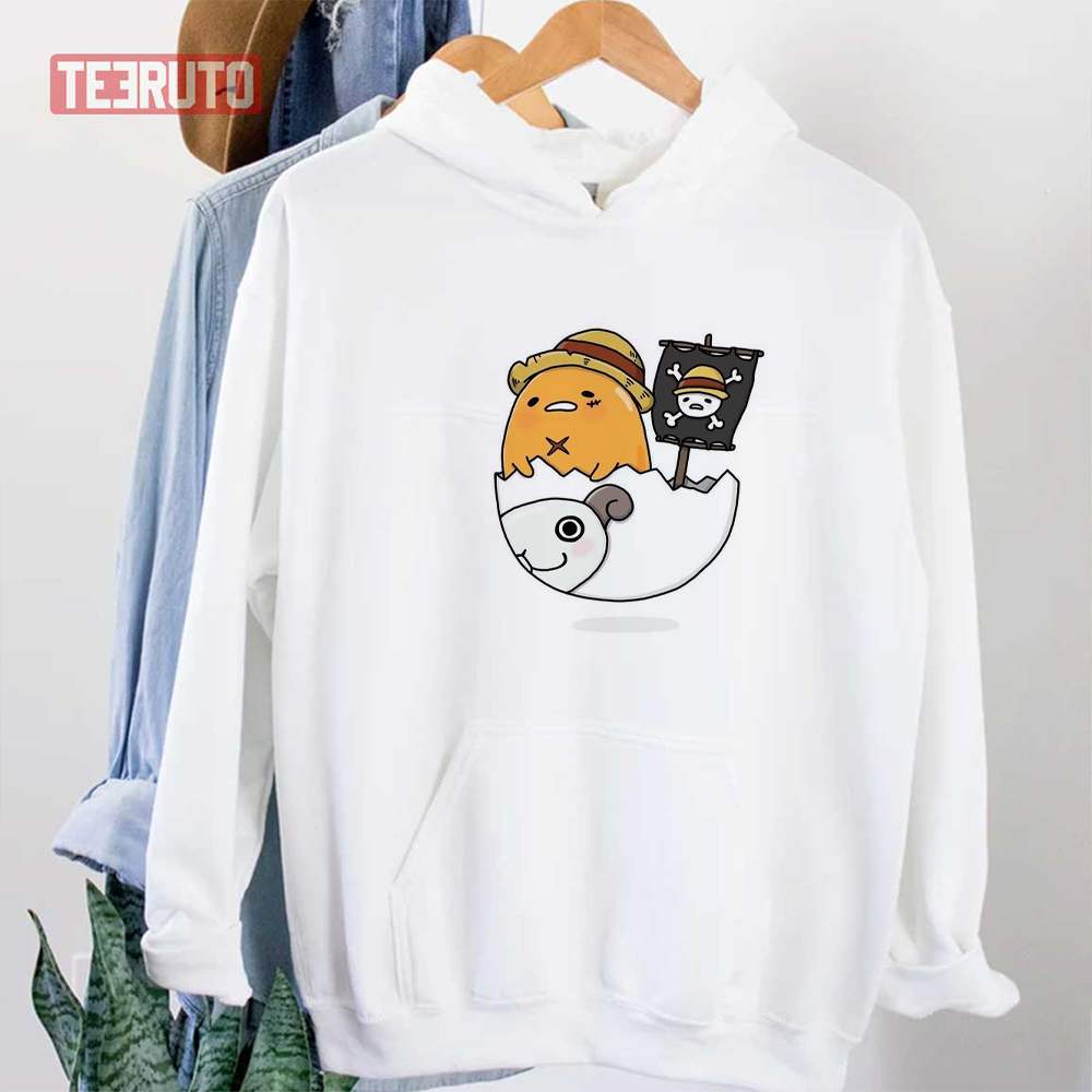 Gudetama Funny One Piece Parody Pirate Ship Unisex Hoodie - Teeruto