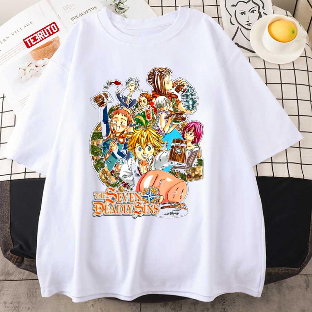 Hawk Meliodas King Elizabeth Characters Seven Deadly Sins Anime Unisex  T-Shirt - Teeruto
