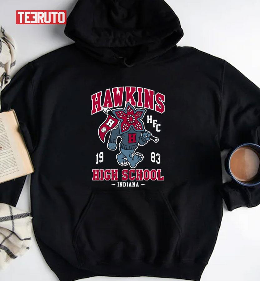 Hawkins High School Vintage Distressed Creepy Cute College