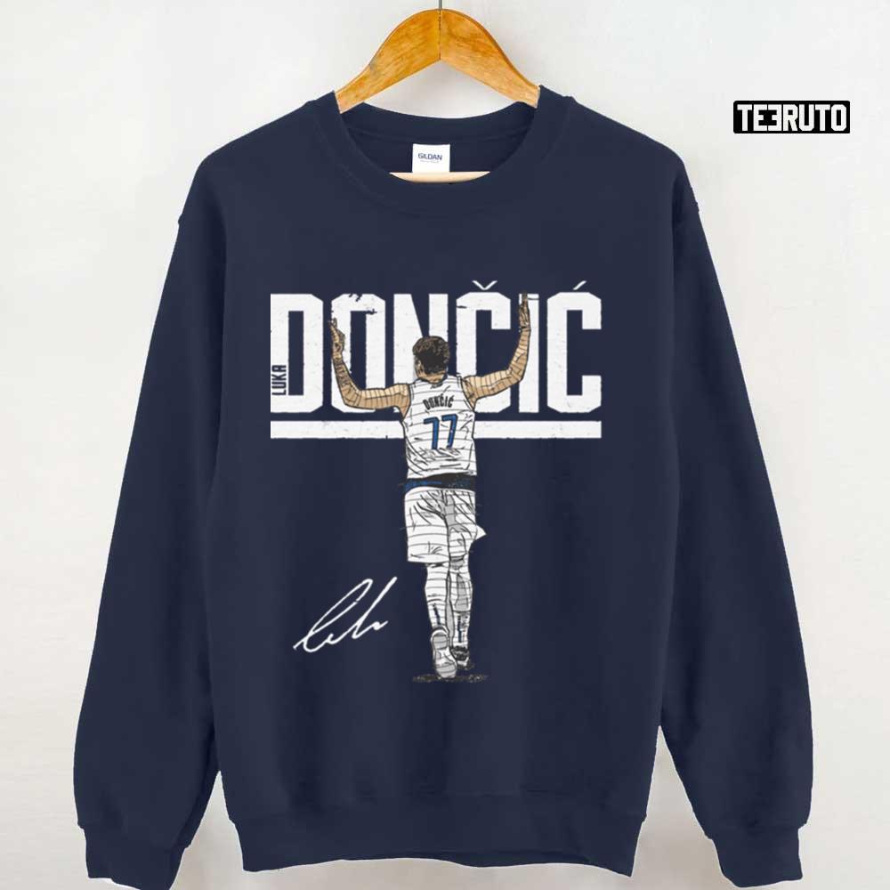 I Love Luka Doncic 77 With Signature Unisex Sweatshirt - Teeruto