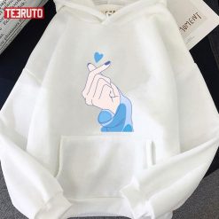 Indigo Finger Heart To RM BTS Namjoon Unisex Hoodie