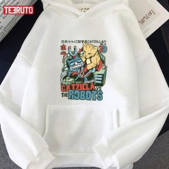 It’s Catzilla Japanese Vintage Movie Catzilla Vs The Robots Unisex Hoodie
