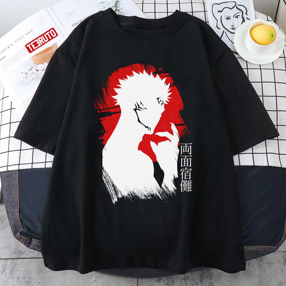 Jujutsu Kaisen Sukuna Minimal Japanese Style Art Unisex T-Shirt - Teeruto