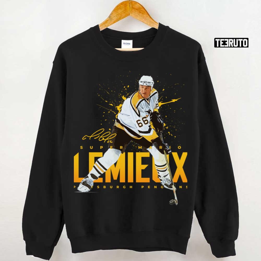 Mario Lemieux Yellow Art Pittsburgh Penguins Unisex Sweatshirt - Teeruto