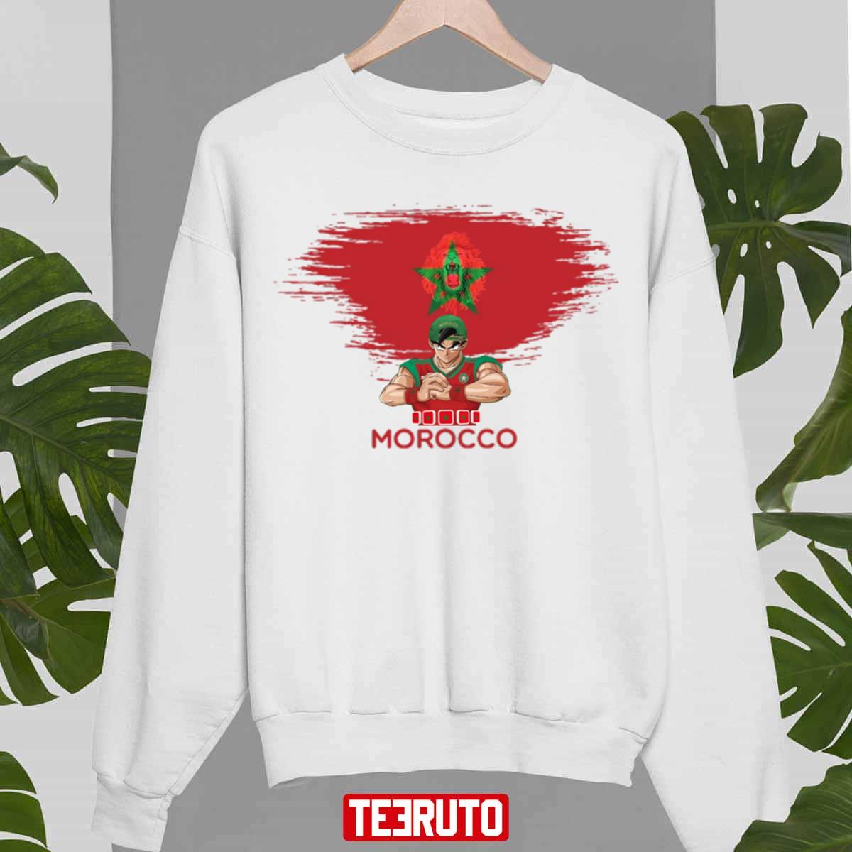 Moroccan Cartoon Design In Memory Of The Glorious World Cup 2022 Unisex Sweatshirt