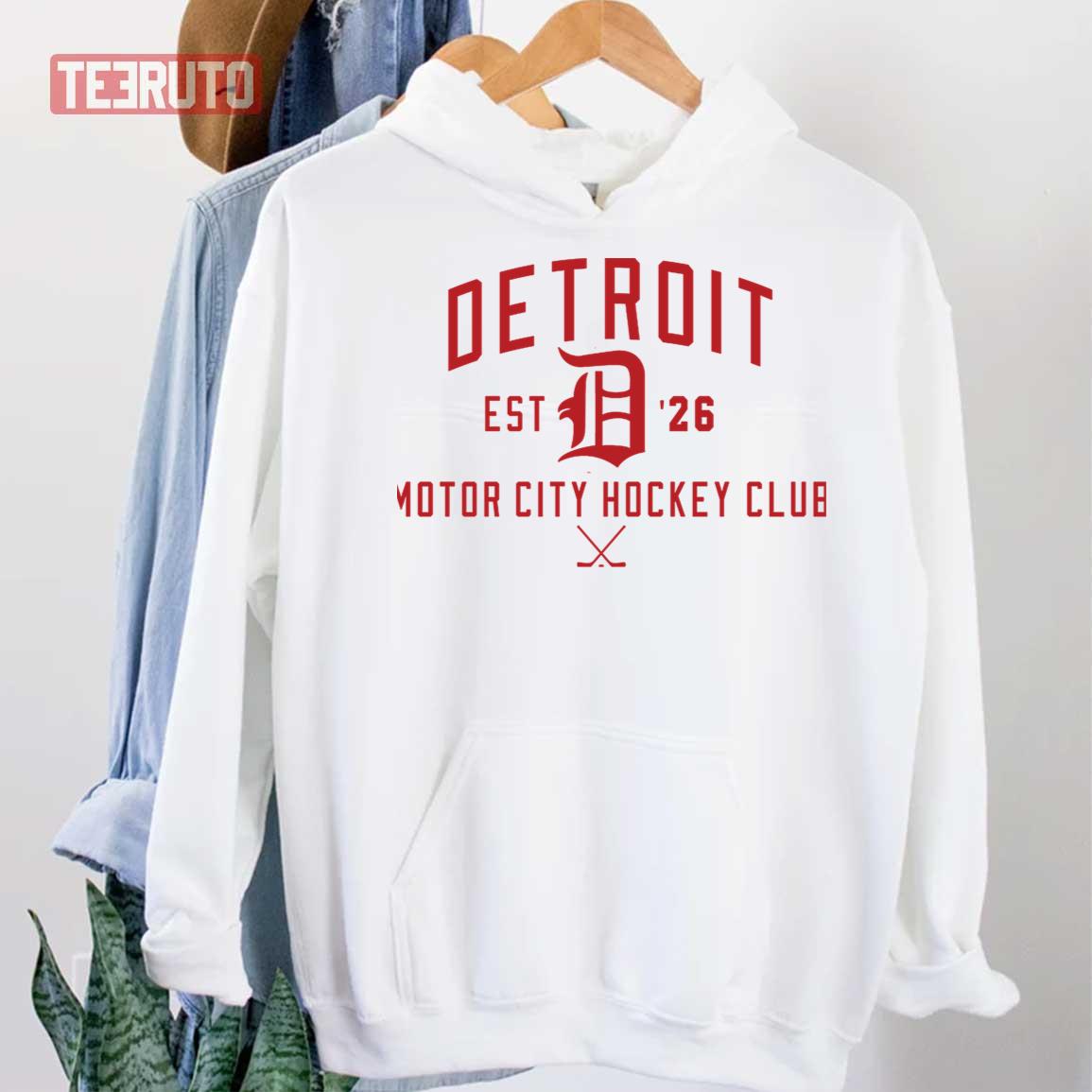 Motor City Hockey Ii Detroit Red Wings Unisex Hoodie Teeruto