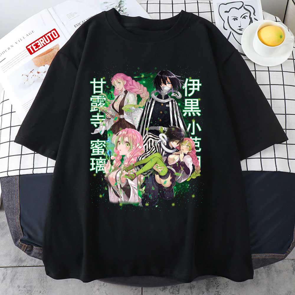 Muichiro Tokito X Mitsuri Kanroji Demon Slayer Kimetsu No Yaiba Unisex T- Shirt - Teeruto