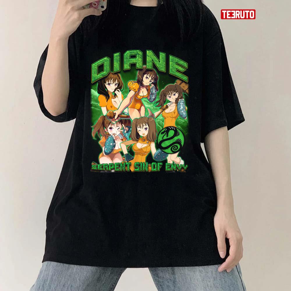 Nanatsu No Taizai Serpent Sin Of Envy The Seven Deadly Sins Diane 7 Deadly  Sins Anime Character Unisex T-Shirt - Teeruto