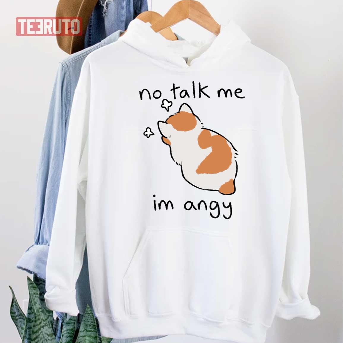 No Talk Me Angry Tabby Cat Unisex Hoodie