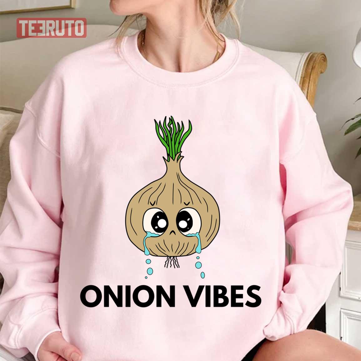 Onion Vibes Crying Guy Unisex Sweatshirt