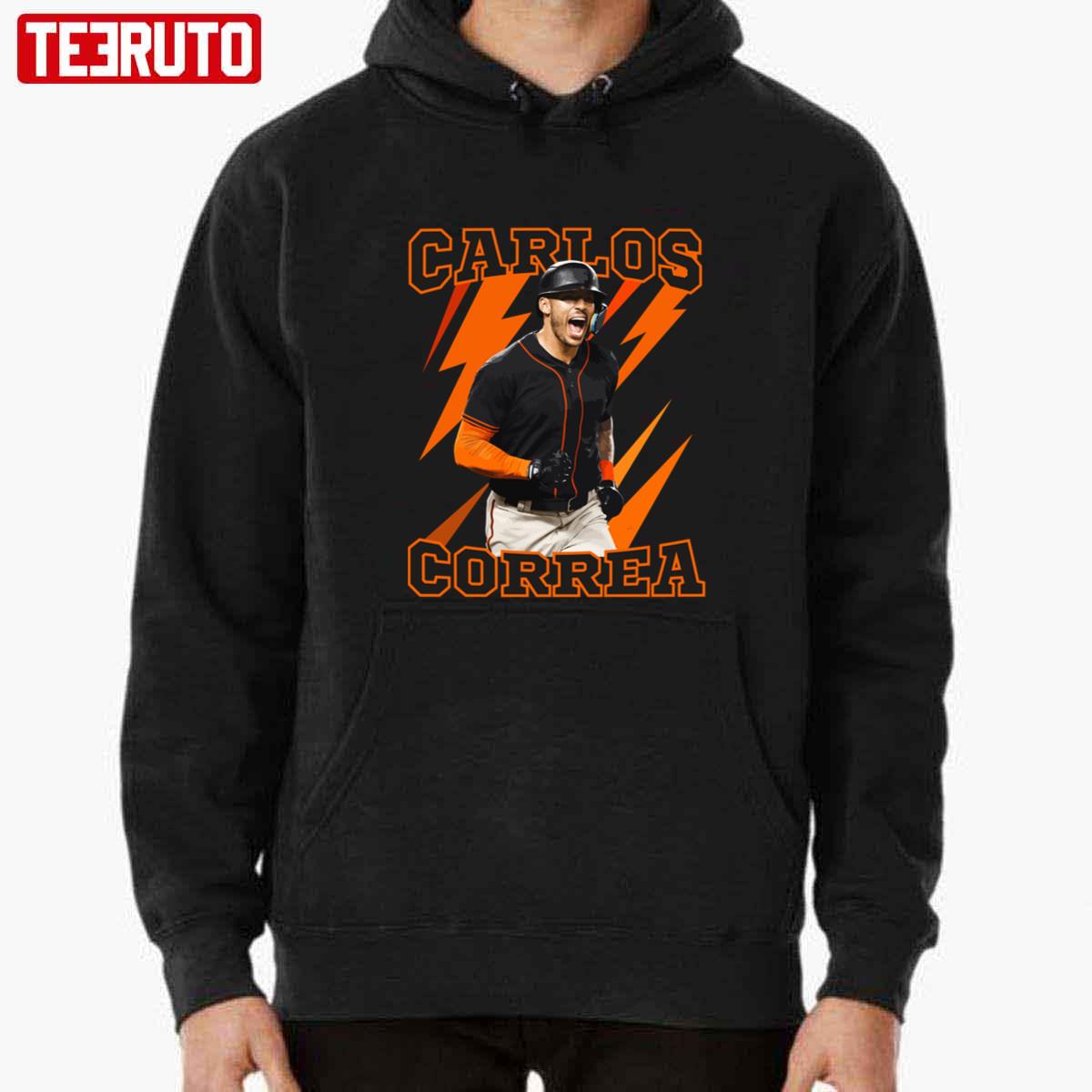 Orange Thunder Baseball Carlos Correa Design Unisex T-Shirt - Teeruto in  2023