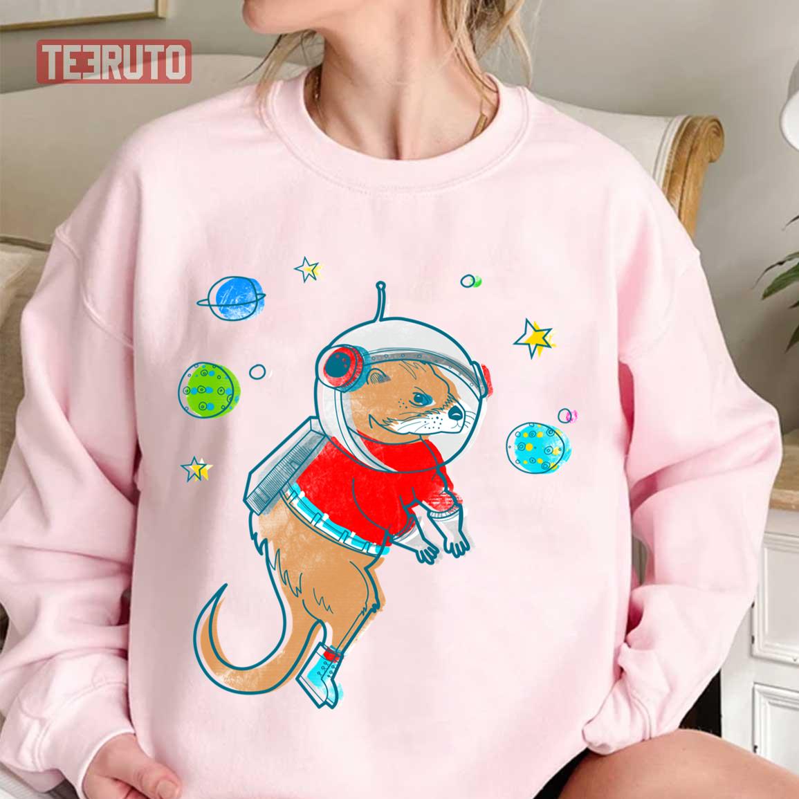 Otter Space Handdrawing Art Unisex Sweatshirt