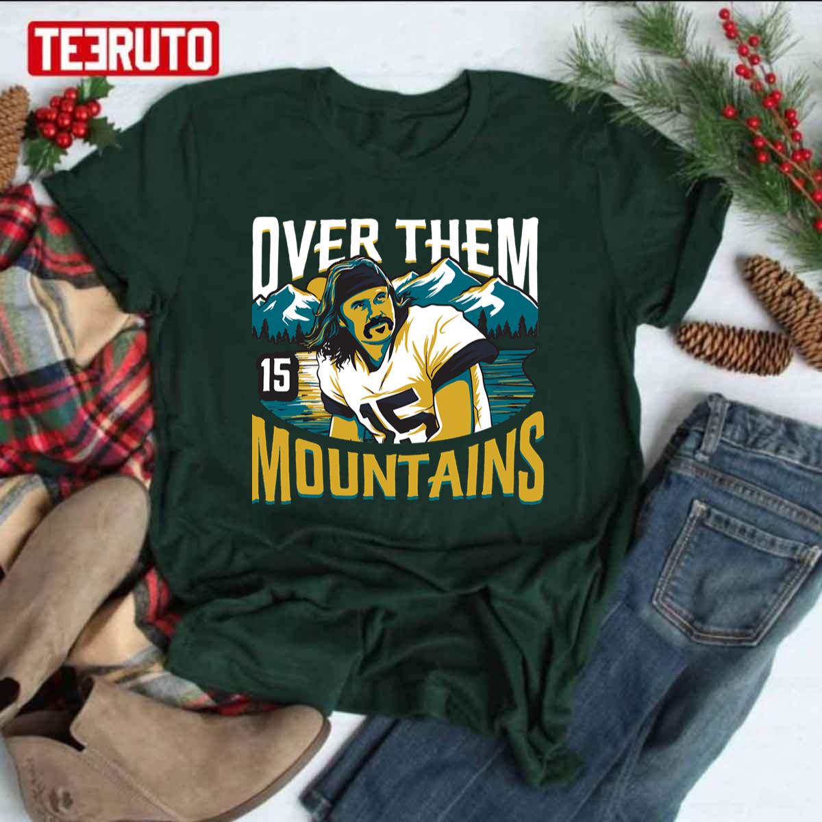 Over Them Moutains Retro Vintage Gardner Minshew Uncle Rico Jacksonville  Jaguars Limited Edition Unisex T-Shirt - Teeruto