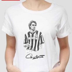 Paolo Maldini In Black & White With Signature Unisex T-Shirt